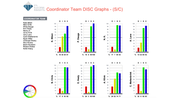 TTISI The DISC Agency Behavioural Team Report Image of Graphs