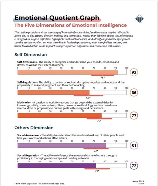 TTISI TriMetrix EQ Leadership Report EQ Graph Page Image