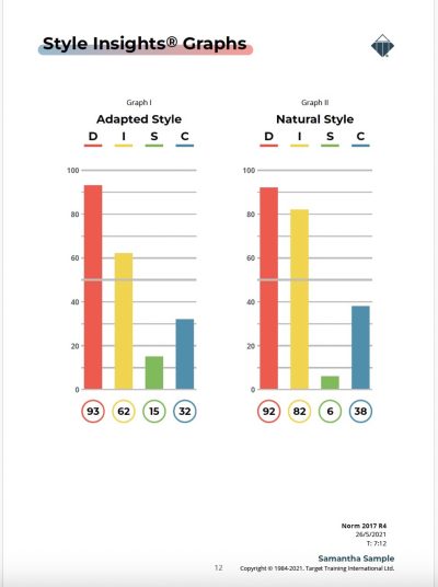 Relationship Insights™ DISC Graph Page Image