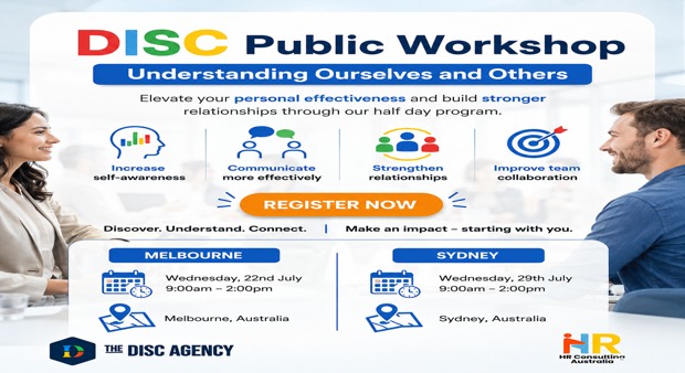 Public DISC Workshops Melbourne and Sydney July 2026 The DISC Agency