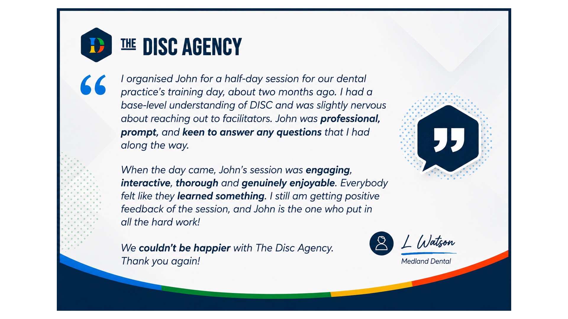 Medland Dental Testimonial